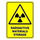 Radioactive Materials Storage Warning Safety Sign