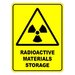 Radioactive Materials Storage Warning Safety Sign